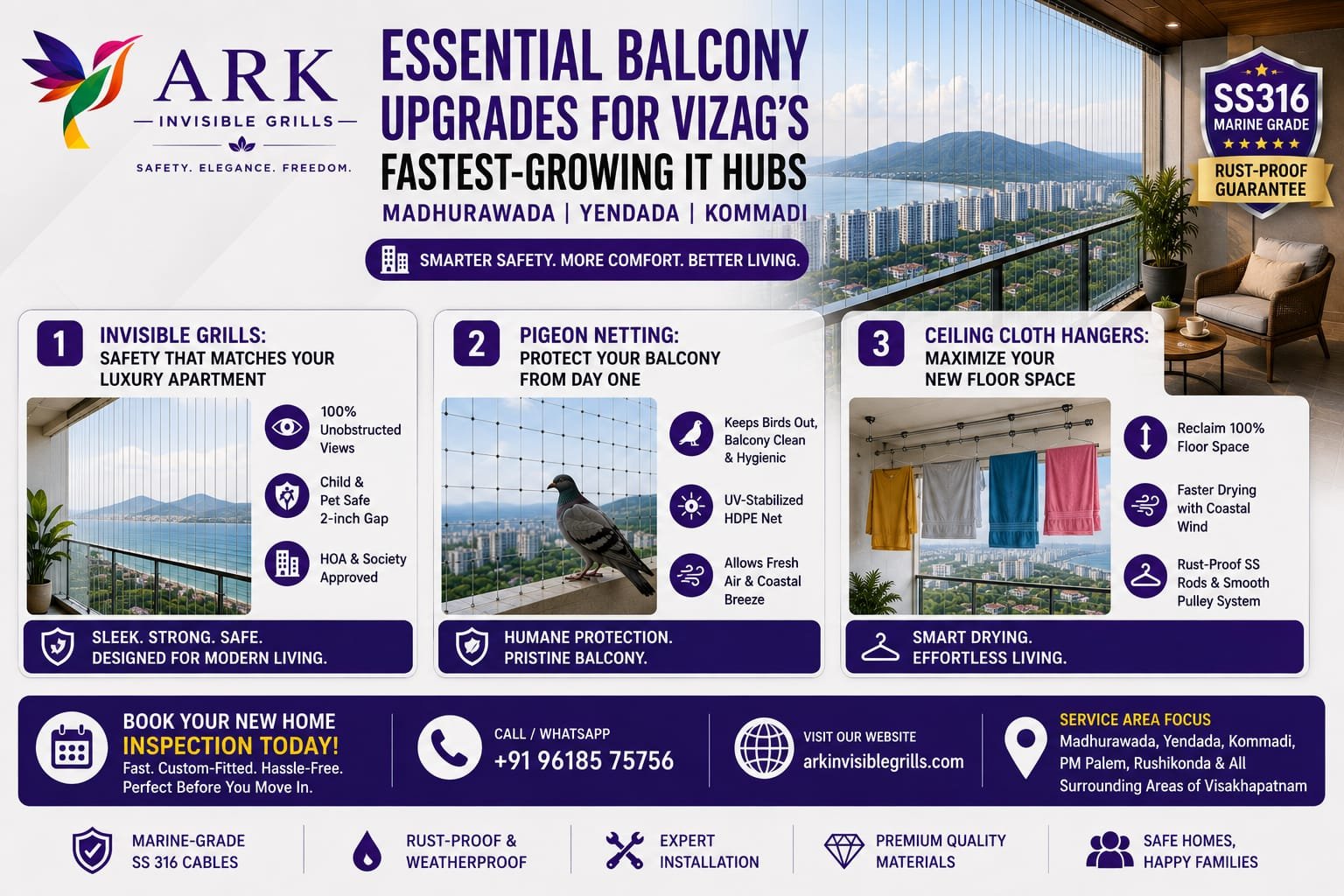 Essential Balcony Upgrades for Vizag’s Fastest-Growing IT Hubs: Madhurawada & Yendada