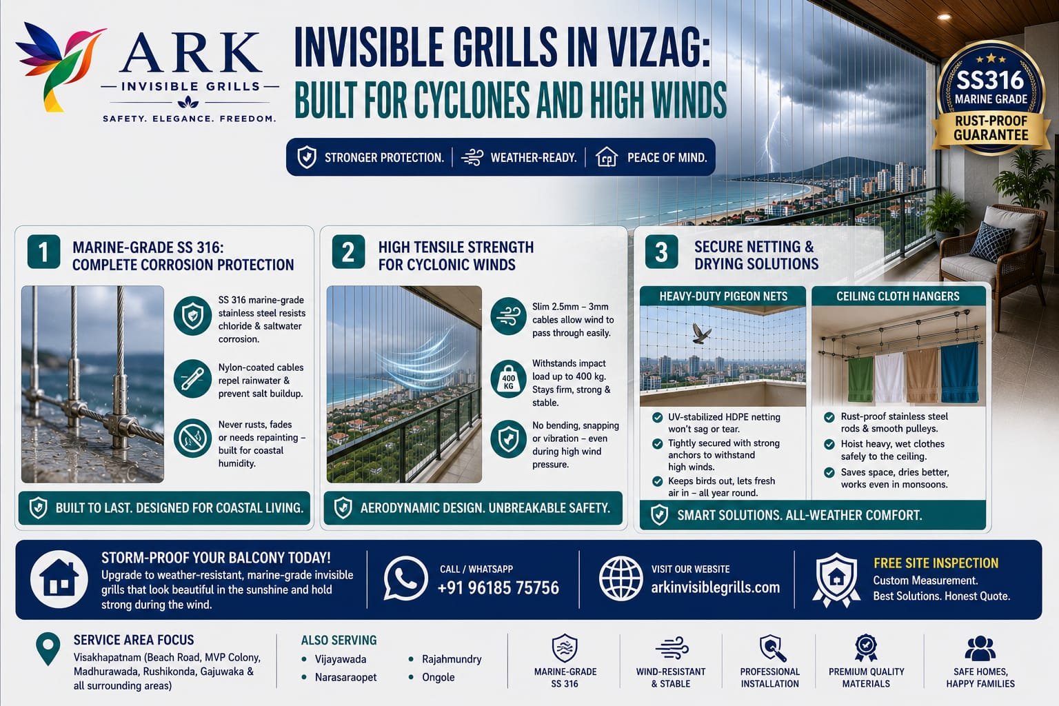 Invisible Grills in Vizag: Built for Cyclones and High Winds
